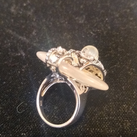 High end precious stones silver ring - Picture 3 of 5